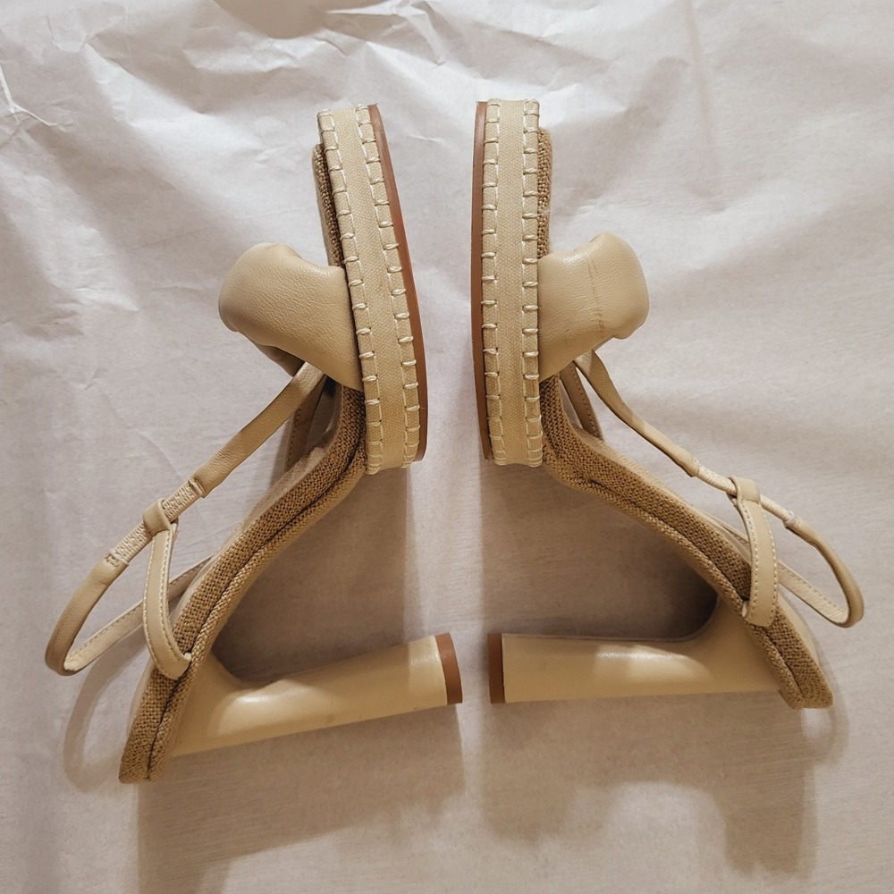Alias Mae Ginny Square Toe Heel Cream EU 35 US 4.5 -5 Leather Upper Neutral - Picture 5 of 11